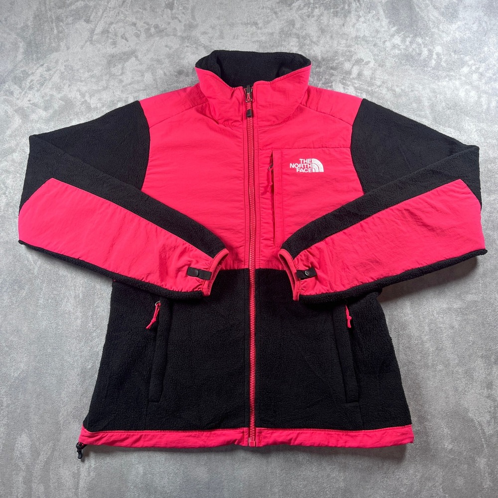 The North Face Denali Fleece Jacket Womens XS Pink Black‎ Full Zip
